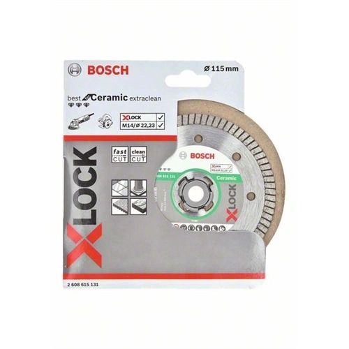 Bosch vágókorong, gyémánt 115x1.4 X-Lock csempe F183336