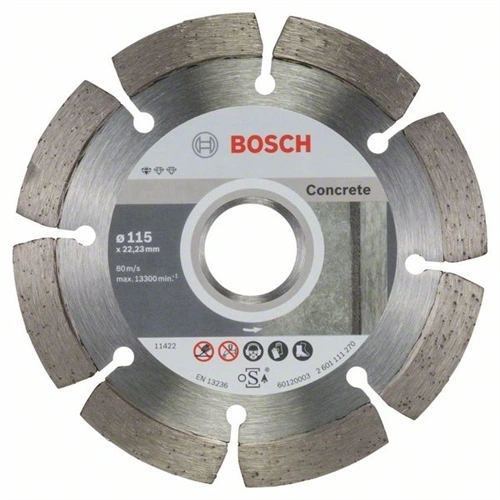 Bosch vágókorong, gyémánt 115x1.6x22.23 mm beton 10 db F186391