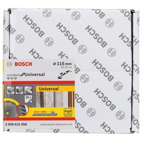 Bosch vágókorong, gyémánt 115x2.0x22.23 mm univerzális 10 db F186427