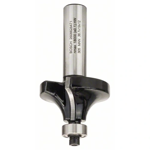 Bosch keményfém lekerekítő maró (2 vágóél) 12x19 70 mm d:12 m F187750