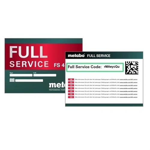 Metabo Full Service kódkártya FS4 T F188851