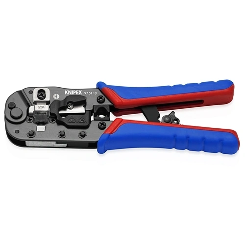 Knipex krimpelő fogó RJ45 Western dugókhoz többkomponensű markolattal 191 mm F191618