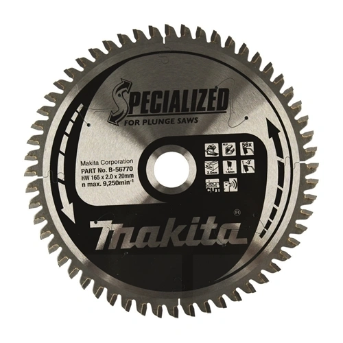 Makita merülő körfűrészlap 165x20mm Z56 ALU F192342