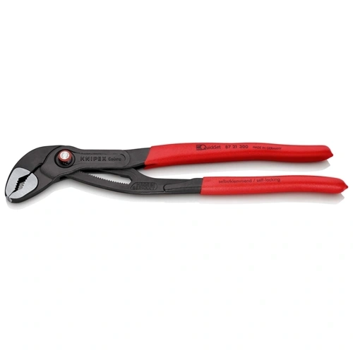 Knipex Cobra QuickSet Hightech vízpumpafogó szürkére foszfátozott 300 mm (bliszter) F192687