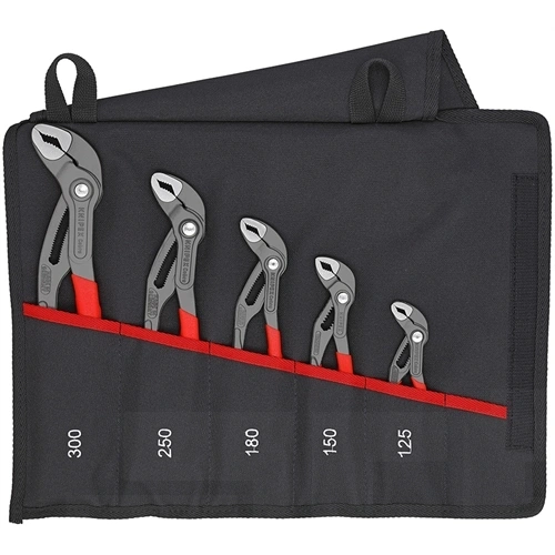 Knipex Cobra vízpumpafogókészlet 125-300mm 5 részes felgöngyölhető szerszámtáskában F192690