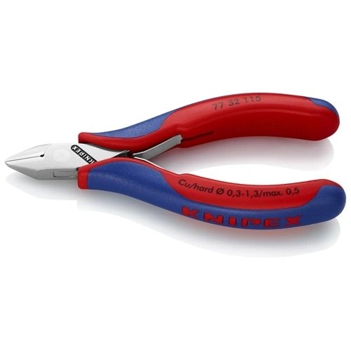 Knipex elektronikai oldalcsípő fogó hegyes fejű, többkomponensű nyél 115mm F192787