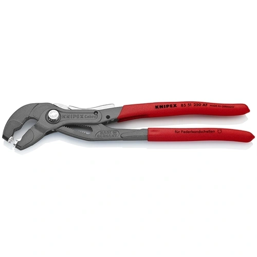Knipex tömlőbilincs fogó rögzítővel mártott nyél, szürkére foszfátozott 250 mm F193681