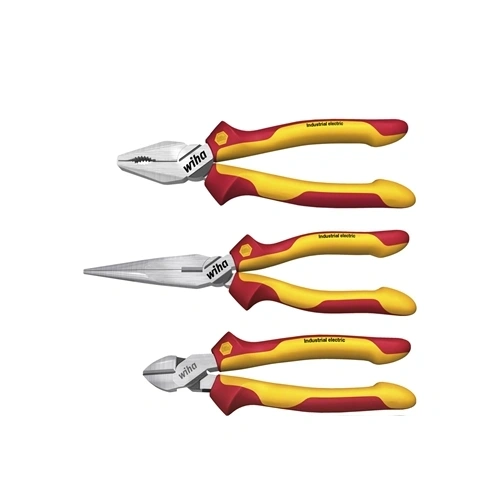 Wiha Industrial electric fogókészlet Egytemes, telefon- és oldalcsípő fogó, 3 részes (38637) F194223