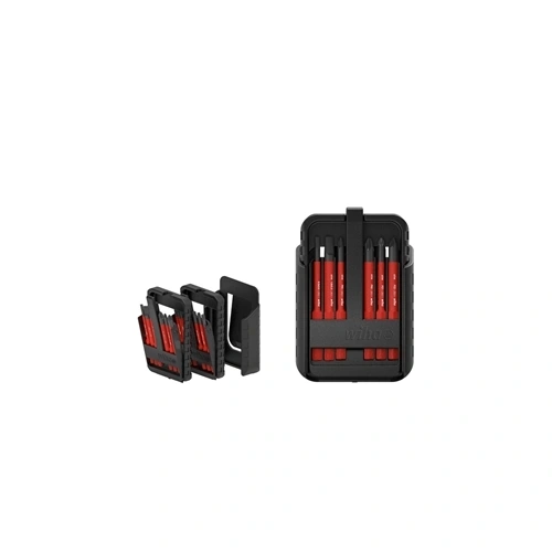 Wiha slimBit electric torx bitkészlet lapos, Phillips, Pozidriv, PlusMinus, 12 részes, slimBit doboz és övtartó (43162) F194687