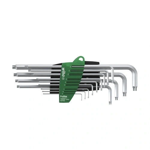 Wiha L-kulcs készlet ProStar tartóban TORX titánezüst bliszter csomagolásban 13 részes (39105) F195978