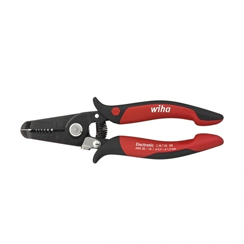 Wiha Electronic műszerész kábelcsupaszító fogó Kábelcsupaszító állomások 0,4-1,3 mm 165 mm, 6 1/2" (33472) F196595