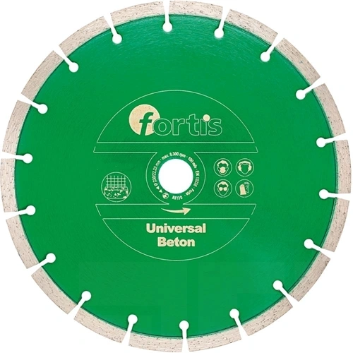 Fortis gyémánttárcsa Universal Beton 180 mm szinterezett 10 mm 22.2 mm furat F199002