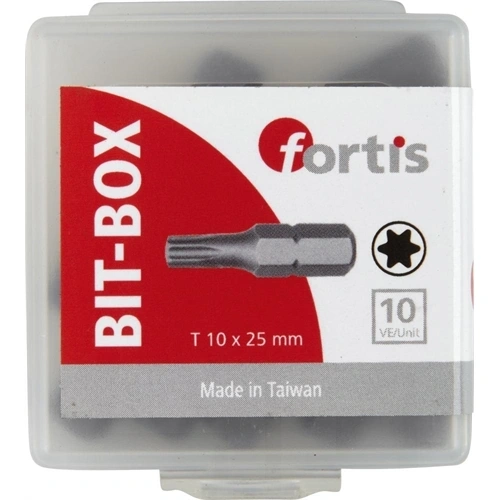 Fortis Bit szívós-kemény 1/4" DIN3126 C6.3 T10x25mm (10 darabos csomag) F199885