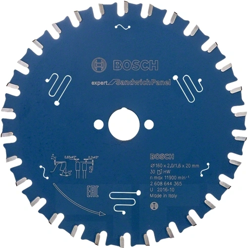 Bosch körfűrészlap 160x20/30 Expert for sandwich panel F200747