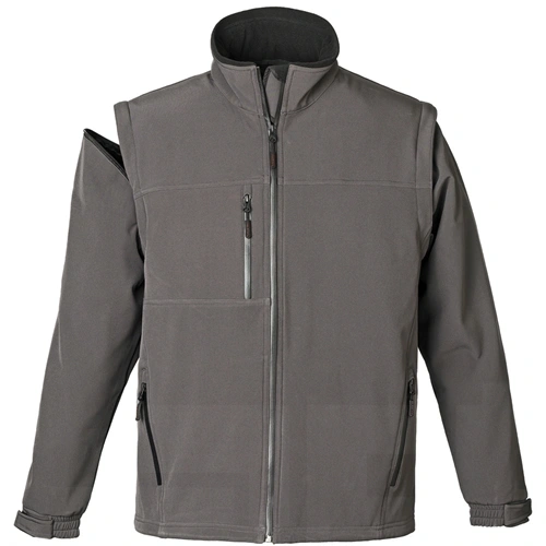 YANG 2/1 levehető ujjú férfi softshell kabát szürke XXXL (60/62) F202142