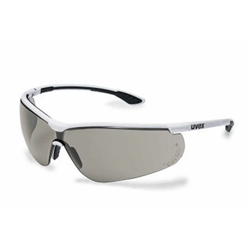 UVEX sportstyle szemüveg fehér-fekete keret, füstszínű lencse F202508