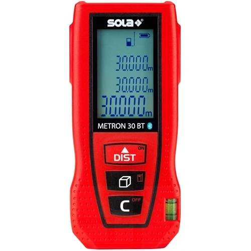 Sola METRON 30 BT Lézeres távolságmérő töltőkábel+övtáska, Bluetooth F204029