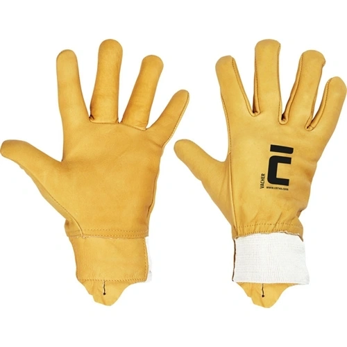 VACHER bőrkesztyű sárga 8 F211499