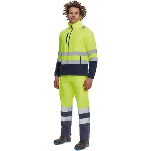 SEVILLA HV polár pulóver naranc/navy L F215714