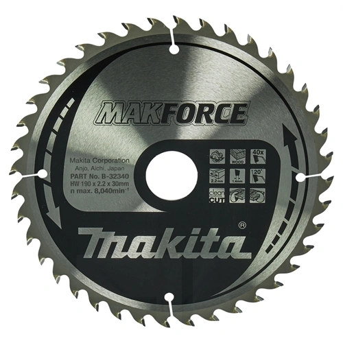 Makita körfűrészlap Makforce 190/30mm Z40 F220545
