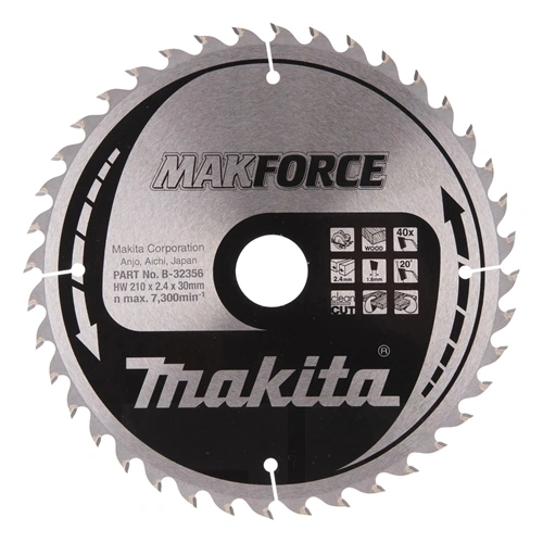 Makita körfűrészlap Makforce 210/30mm Z40 F220547