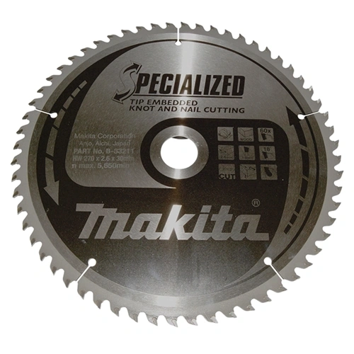 Makita körfűrészlap SZÖG, CSOMÓSFA 270x30mm Z60 F220599