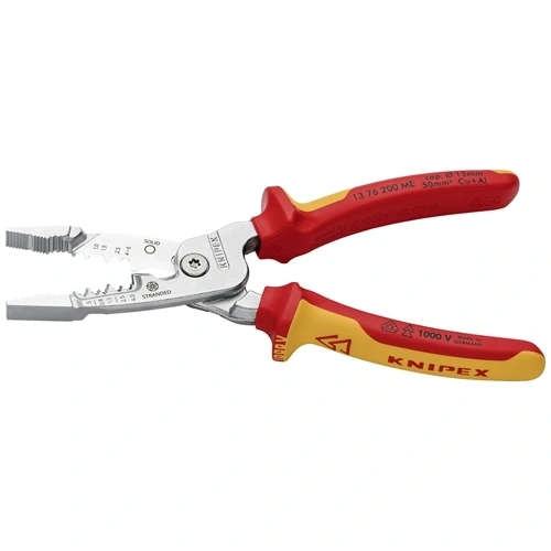 Knipex VDE szigetelt blankoló- és szerelőfogó 200mm F224854