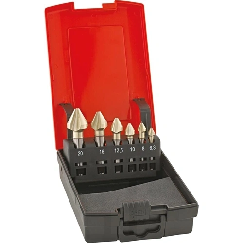 Format kúpsüllyesztő készlet HSSE Co5 DIN334 6.3-20mm hengeres 60fok egyenetlen osztás C alak DUO+ GT F226626