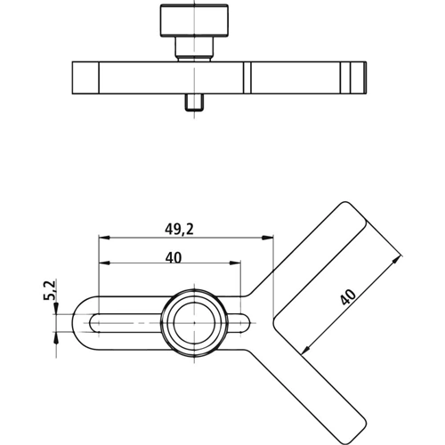 Mahr prizmás ütköző 844 KMp mérőállványhoz 844KM F229434