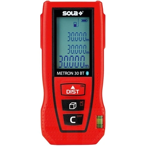Sola METRON 30 BT Lézeres távolságmérő töltőkábel+övtáska, Bluetooth (Format katalógus) F229462