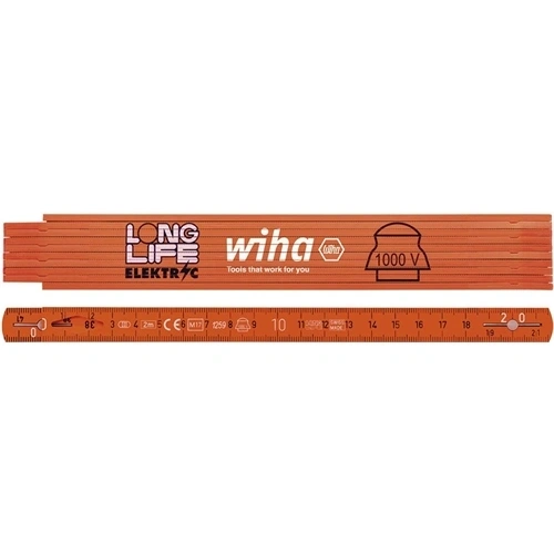 Wiha Longlife villanyszerelő szegmenses mérőléc 2 m metrikus, 10 tagos 15 mm (42068) (Format katalógus) F229478