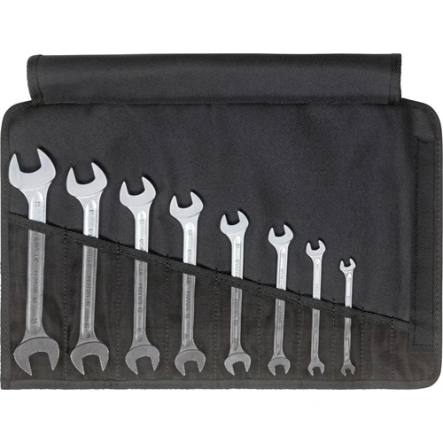 Stahlwille kétoldalas villáskulcs készlet DIN 3110 6-22mm 8 részes felgöngyölíthető táskában F229919