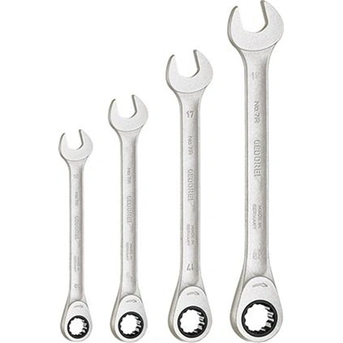 Gedore racsnis csillag-villáskulcs kulcs készlet 4-részes 10-19 mm (Format katalógus) F229924