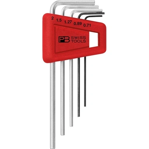 Swiss Tools hajlított imbuszkulcs készlet műanyag tartóban 5 részes 0.71-2mm F230121
