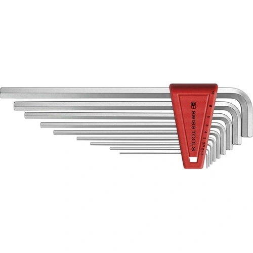 Swiss Tools hajlított imbuszkulcs készlet műanyag tartóban 9 részes 1.5-10mm hosszú F230242