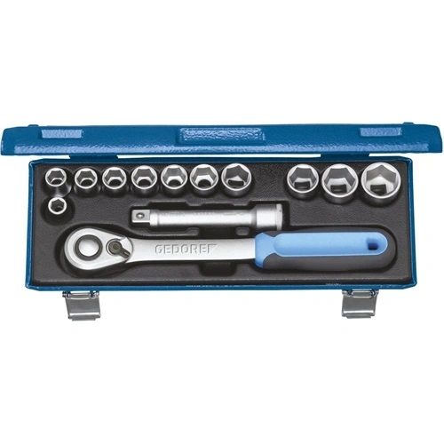Gedore dugókulcs készlet, 1/2", 13 részes, hatszög, 10-24 mm (19 KMU-20) (Format katalógus) F230740