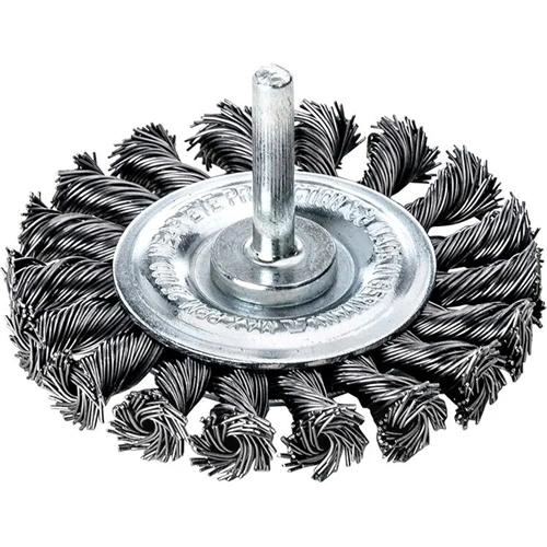 Lessmann száras körkefe nemesacél fonott 75x0.5mm F232440