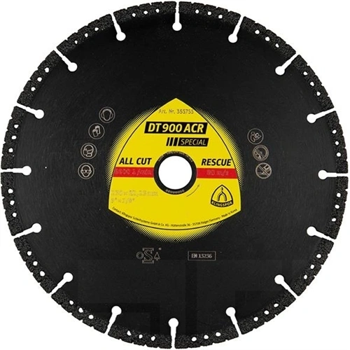 Klingspor DT 900ACR gyémánt vágókorong 230 x 3.1 x 22.23 mm 12 szegmens 56 x 3.1 x 10 mm (Format katalógus) F232647