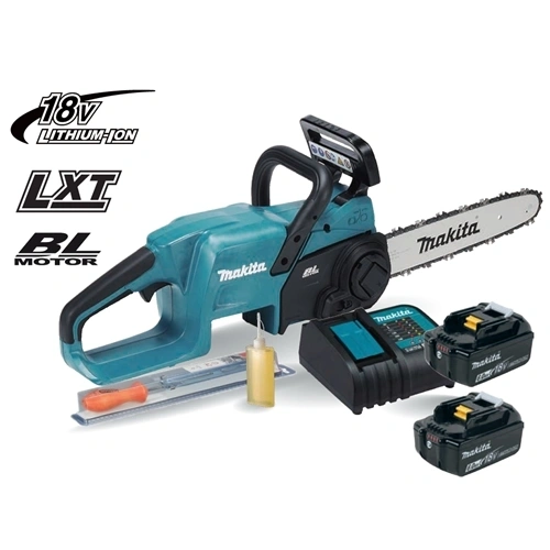 Makita DUC307ZX1 18V LXT Li-Ion BL láncfűrész 610W 30cm 3/8" 1.1mm 2x6.0 Ah + reszelő F233774