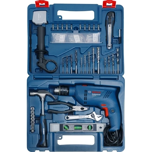 Bosch GSB 600 ütvefúrógép 600W +100 részes tartozék készlet F233916
