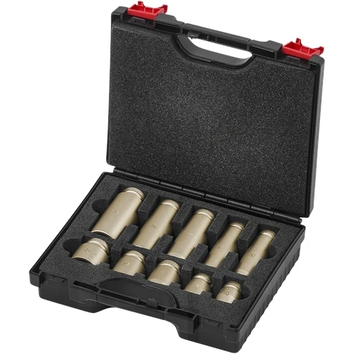 Endres Tools szikramentes gépi dugókulcs készlet 1/2" 10-24mm rövid + hosszú 10 részes 0430047S F234030