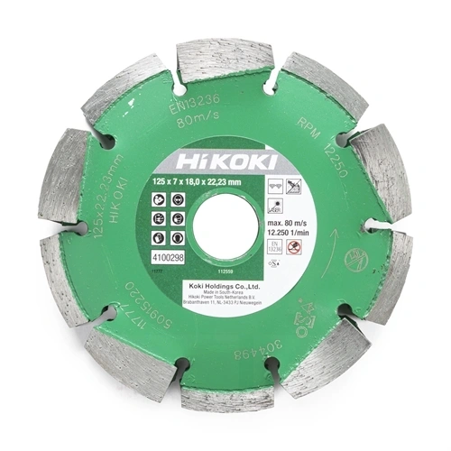 Hikoki gyémánt vágókorong 125x22.2x7 T18 F234056