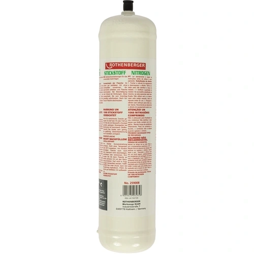 ROTHENBERGER Nitrogén palack 1kg, 950 cm3, 110 bar F234978