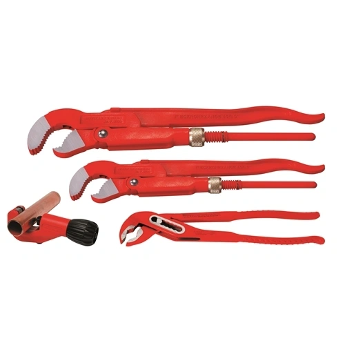 Rothenberger Fogókészlet sarokcsőfogó 1"–1.1/2" + Vízpumpafogó SP 10" + Tube Cutter 35 rézcsőlevágó F235320