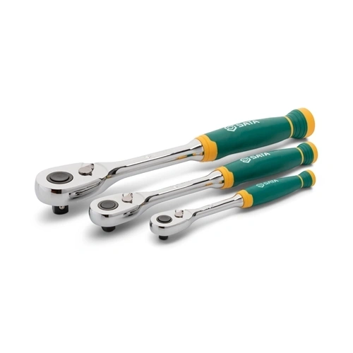 SATA racsni készlet 3 részes 1/4, 3/8, 1/2" 72 fog átkapcsolható ComfortGrip nyéllel F235480