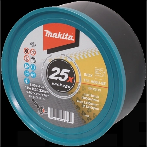 Makita vágókorong INOX 115x1mm A60U-BF  (25db) F235708
