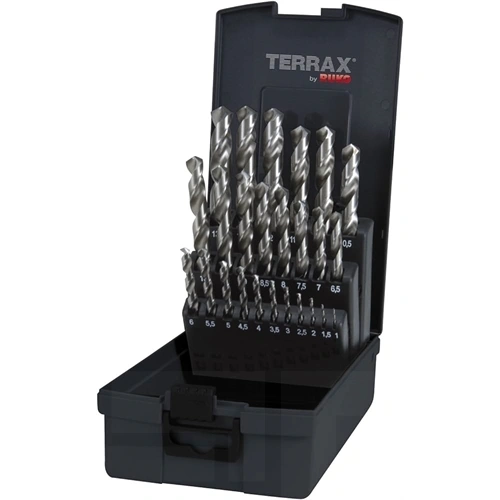 Terrax csigafúró készlet 25 részes 1-13x0.5 mm HSS-G köszörült F237080