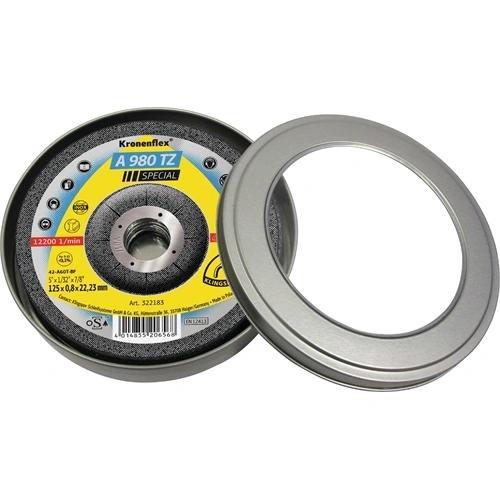 Klingspor Kronenflex A 980 TZ vágókorong, 125 x 0.8 x 22.23 mm domború F241216