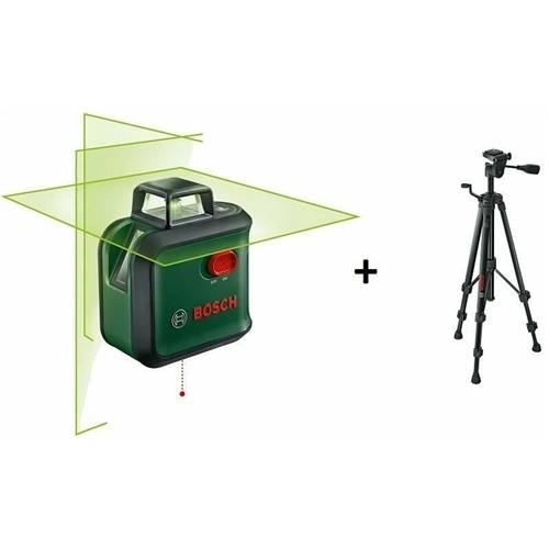 Bosch AdvancedLevel 360 keresztvonalas zöld szintezőlézer + TT 150 állvány F241669