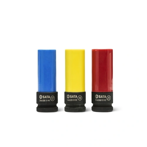 SATA gépi hosszú dugókulcs készlet 1/2" 17, 19, 21mm, védőburkolattal 3 részes F242011